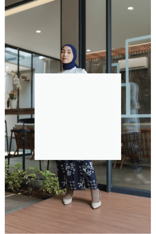 Azaya Rok Sarung Navy